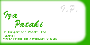iza pataki business card